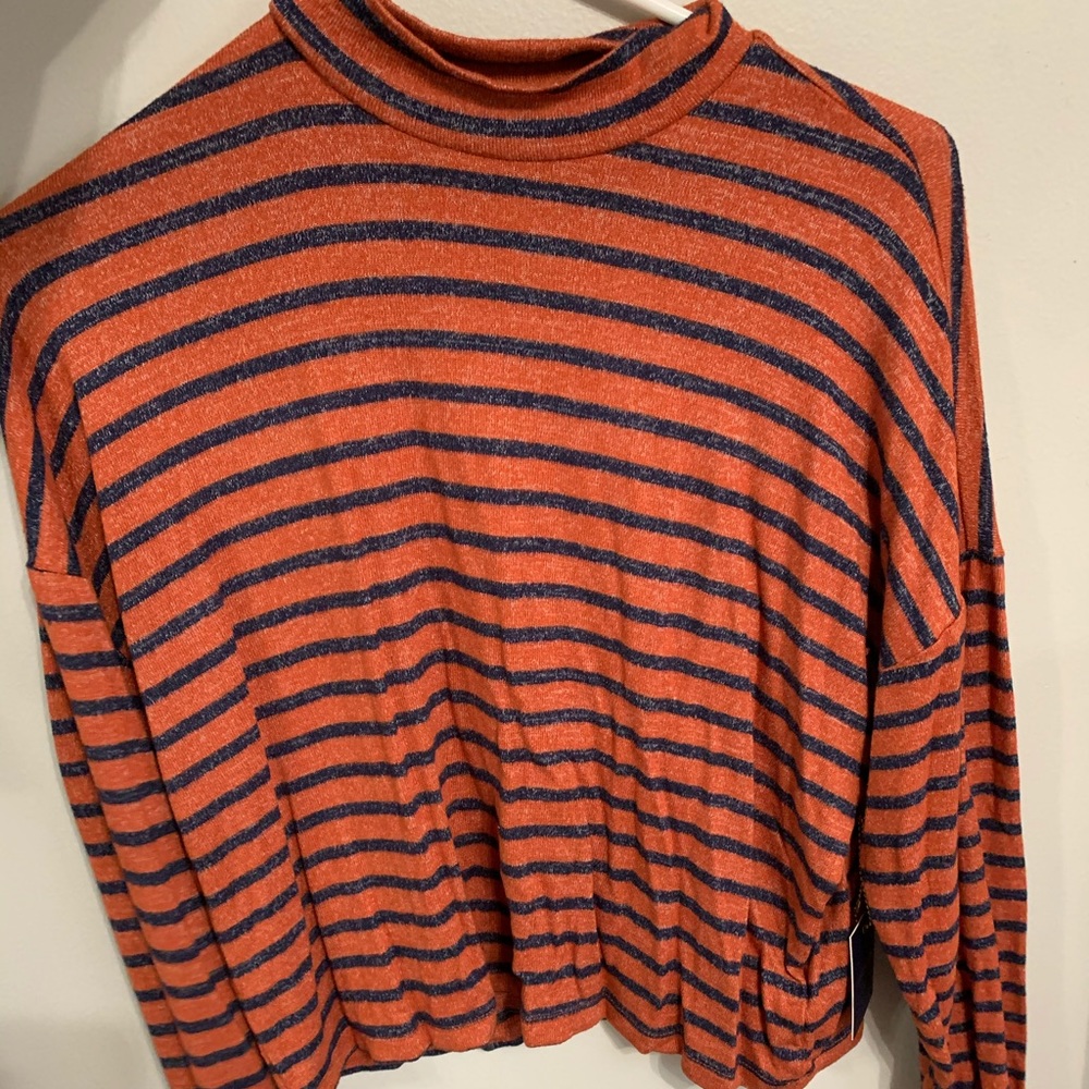 Striped High neck long sleeve top, forever 21